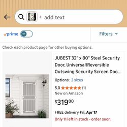 Heavy Duty Steel Security Screen Door