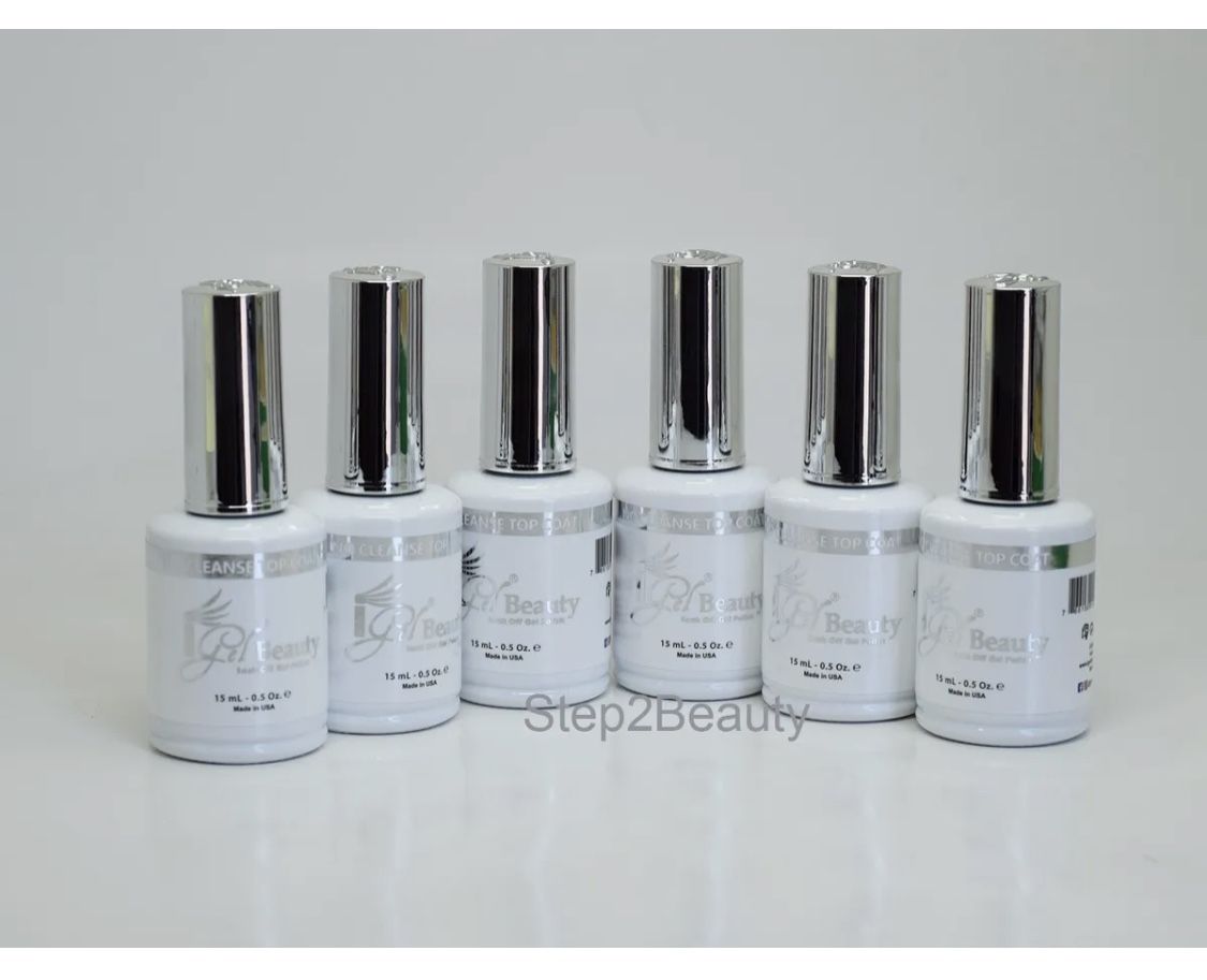 iGel Led/UV Cure Soak Off Gel Polish - No Cleanse Top Coat 0.5 oz (Pack of 6)