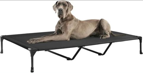 Veehoo Outdoor Elevated Dog Bed Large Sized Dogs, XXL Cooling Raised Dog Cots Beds Training Platform Off Ground Hammock with Breathable Mesh, No-Slip 