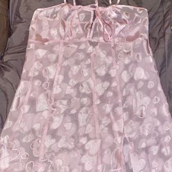 Women’s Pink Heart Lingerie Size Med