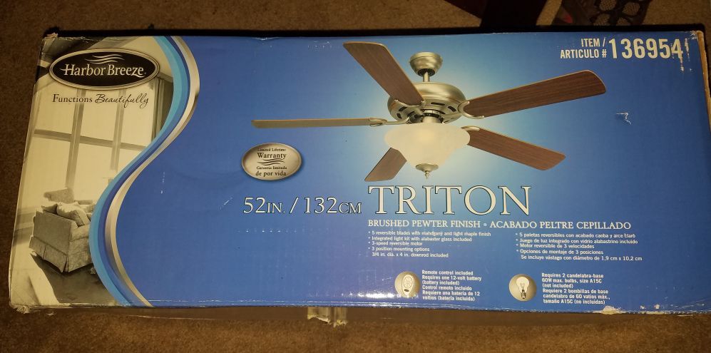Harbor Breeze 52" Triton Ceiling fan