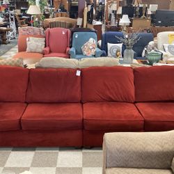 Burnt Red 11’ Couch