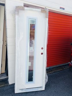 Exterior Impact Built In Blind Glass Door With Composite Frame 28x79