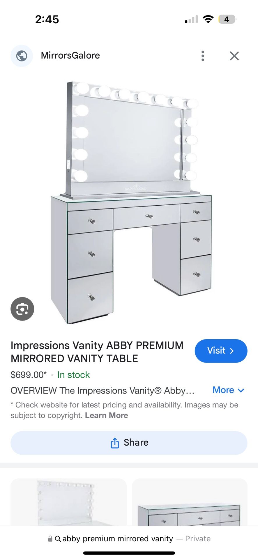Vanity Table