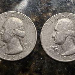 1986&1983 Quarters Double Error 