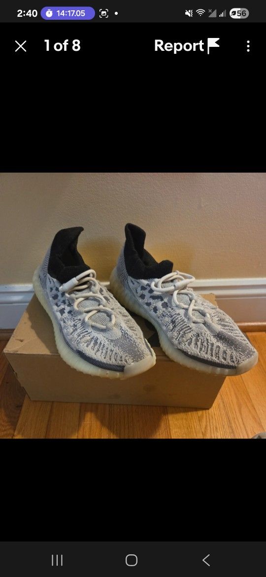adidas Yeezy Boost 350 V2 Size 11.5 CMPCT Slate White