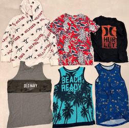 Boys Size 14 Clothing Bundle Tommy Hilfiger Hurley Old Navy 6 Pieces