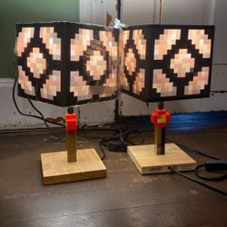 Ukonic Minecraft Glowstone 14 Inch Corded Desk LED Bedside Night Light Lamp For Gamers 