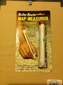 Vintage roller route map measurer