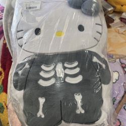 Hello Kitty Skeleton Pillow