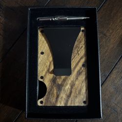 Avant wood money clip wallet