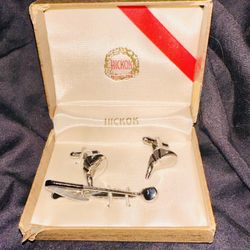 VTG HICKOK GOLF Cufflinks And Tie Pin