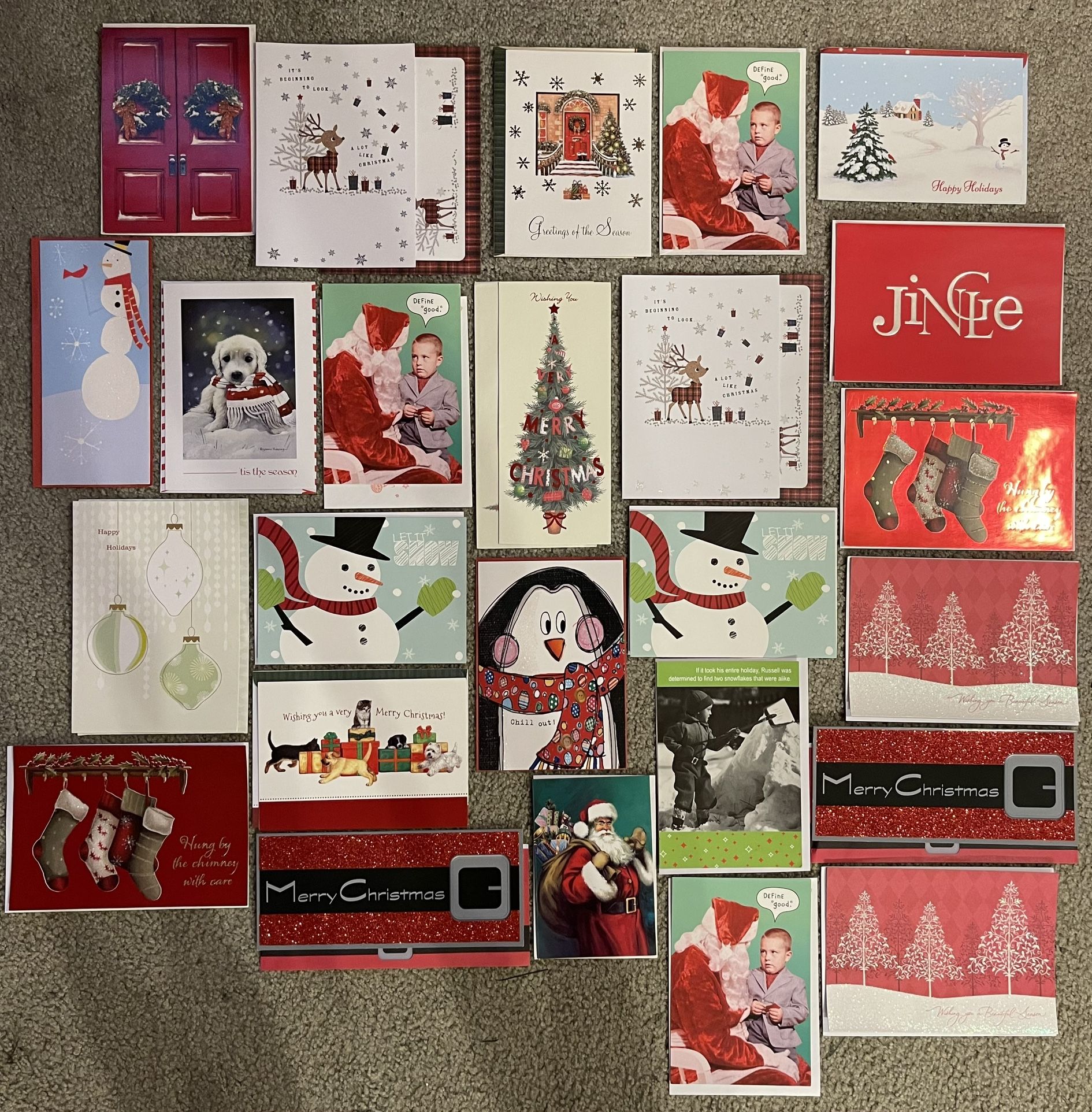 A Variety Of 25 wonderful quality Christmas Cards! , I took a bunch Of Different Boxes and made Up bundles! More info and description