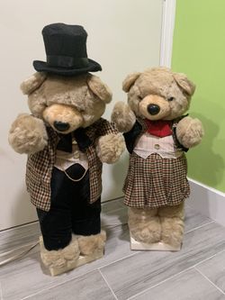 Animated Christmas Bears set of 2