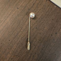 Antique Pearl & Gold Stick Pin