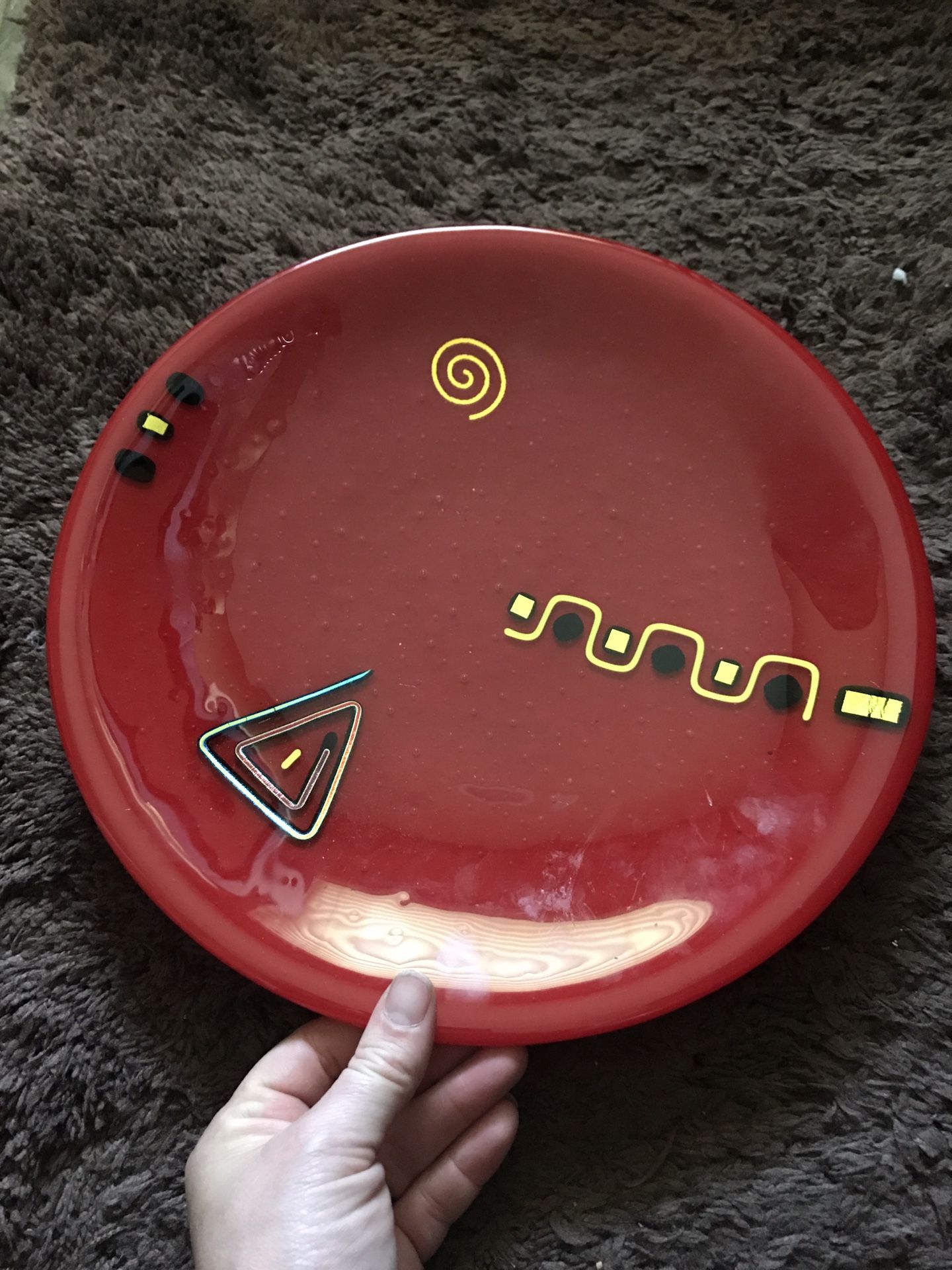 Beautiful Art Deco Glass Plate