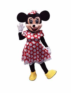 Minnie Mouse Adult Mascot Costume Disney Halloween Birthday Party Cosplay Girls