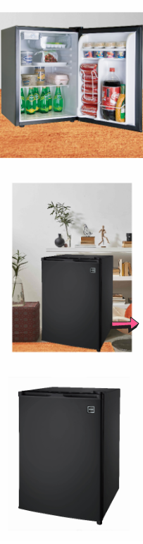 NEW Mini Fridge Single Door Refrigerator Modern Compact Fresh Freezer Black Storage Ice Cube Chamber Home Compartment Kitchen Food Grocery Room*↓READ↓
