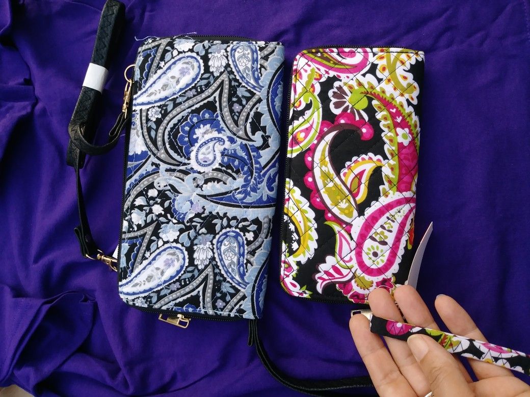 Set of 2 new Vera Bradley style wallets/wristlet