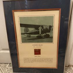 AMELIA EARHART Original Fabric of Lockheed Vega 5B