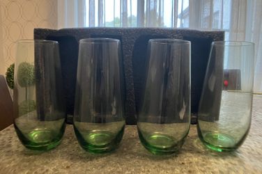 over&back Classic Stemless Drinking Glasses, Set of 4, 19 oz.