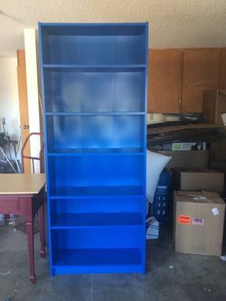 Billy bookcase ikea blue deals