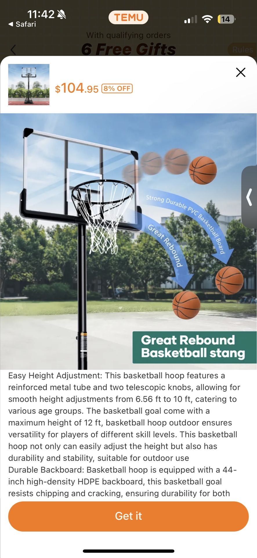 Portable Basketball Hoop
