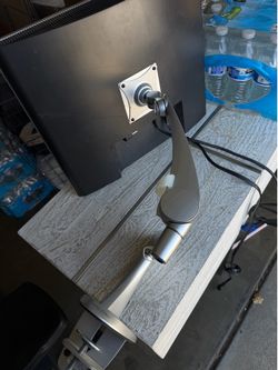 Monitor with Adjustable Arm – Desk Setup