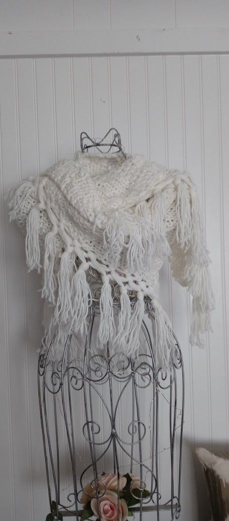  Shawl Knit Woven Crochet Fringe