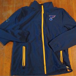 Men's Size Large St Louis Blues Coat Track Jacket Full Zip 