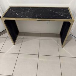 Black / gold entrance table