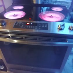 Stove Slide Glass Top Stainless Steel 