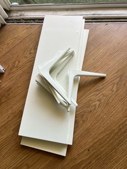 White shelves