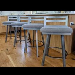 Set Of 2 Amisco Metal Stools