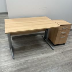Desk And File Cabinet 