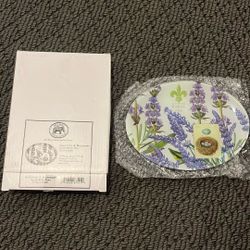 Michel Lavender and Rosemary Glass Soap Dish New