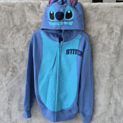 DISNEY COLLECTION LITTLE AND BIG LILO AND STITCH FLEECE HOODIE SIZE S (5/6) NWT
