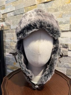 Unisex City Hunter Denim-style Trapper Hat Ear Flap design with Faux Fur Lining
