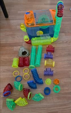 Hamster cages with extra extension pieces almost new condition