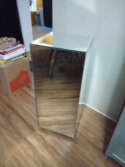 Vintage Mirrored Pedestal