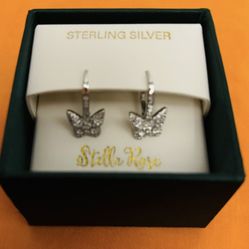 Stella Rose LONDON Butter fly earrings STERLING SILVER Stella Kose