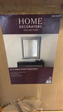 32 in classic pewter framed mirror
