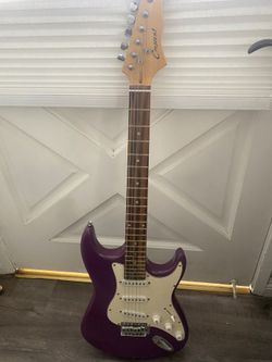 Purple electric guitar