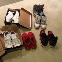6 NIKE, ADIDAS, FILA, AND JORDAN SHOES