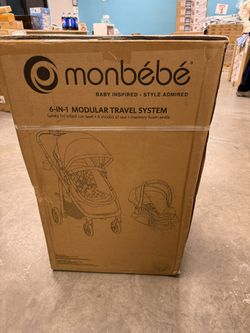 Brand new Monbebe 6-in-1 Modular Travel System, Cape May, Infant & Toddler, Unisex  Located Hesperia ca 