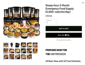 Ready Hour 3-Month Emergency Food Supply