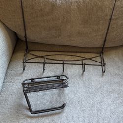 Metal Towel Hanger & Toilet Paper & Wipes Holder 