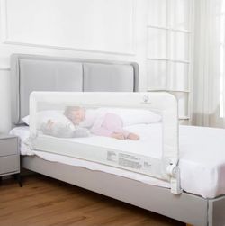 ComfyBumpy 1-Pack Bed Rail for Toddlers 55.5" L x 19.5" H | Toddler Bed Rails for Twin, Full, Queen & King Mattress Size | Swing Down Rail Guard | Mat