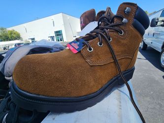 Brahma Steel Toe Waterproof Oil & Slip Resistant. EH Rated.Size M9  W10.5 Work Boots.