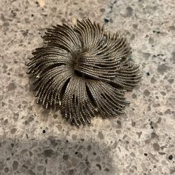 Vintage Celebrity NY Silver Tone Large Flower Starburst Brooch